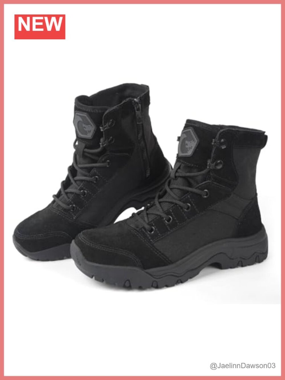 Women's 6 Inch Lightweight Tactical Combat Boots - Side-Zip Military Boots